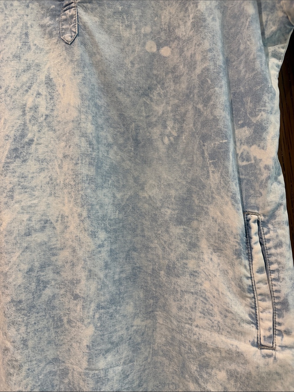 Thread & Supply Pale Blue Chambray acid wash Shirt dress M - Picture 4 of 7